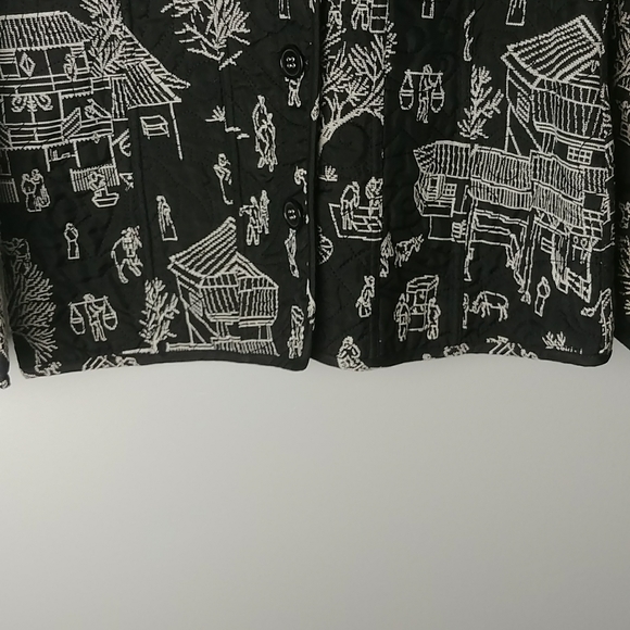 Chico's Reversible Quilt Silk Blend Leopard Print/Town Center On One Size - Picture 6 of 15